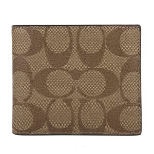 COACH防刮 LOGO皮革8卡對折短夾