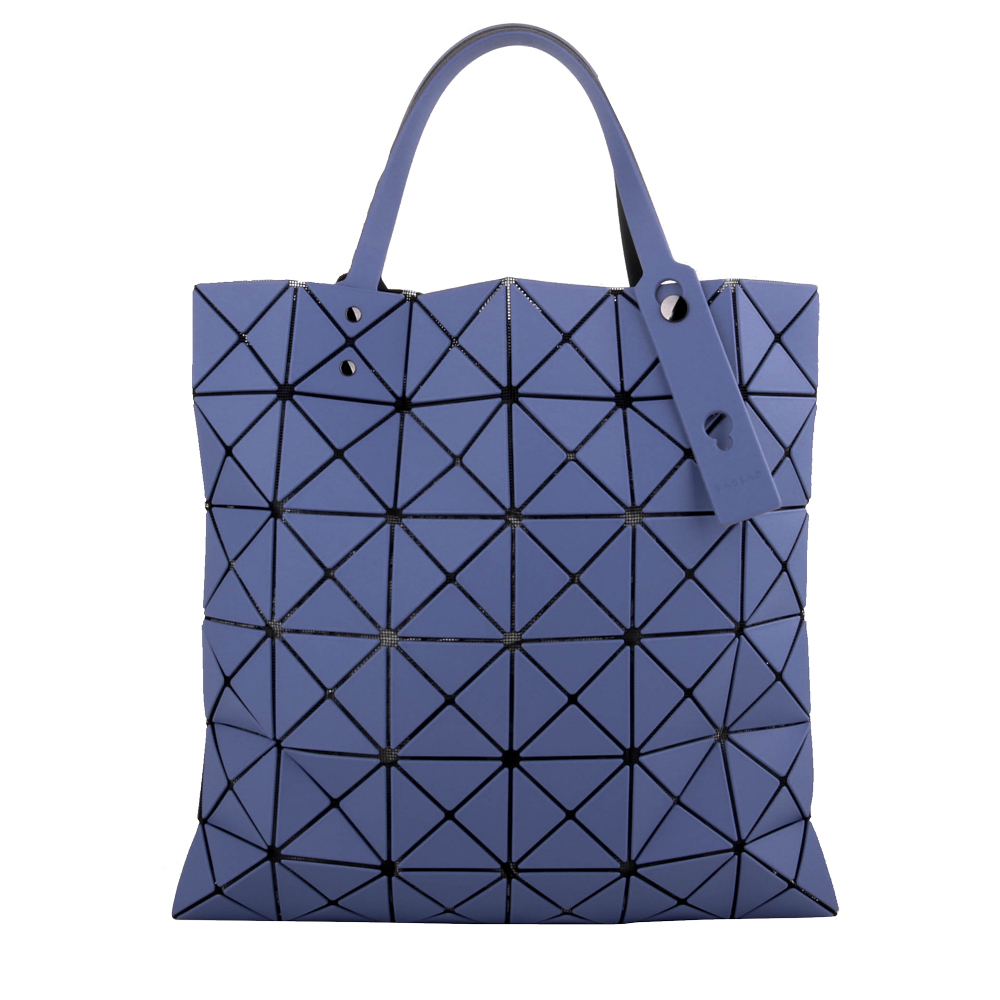 幾何方格6×6雙色手提包_藍紫 x 薰衣紫