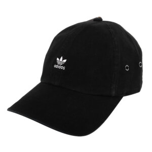 經典白繡線三葉草LOGO女款棒球帽_黑色