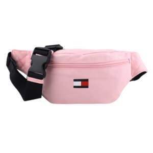 小旗標標誌帆布斜側前胸包(小)_粉紅
