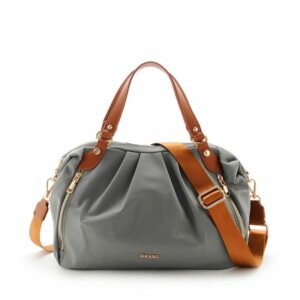 FIRANO-防水輕量尼龍側拉鍊手提包(灰綠)