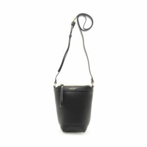 FIRANO方型底皮革斜/肩背包(黑色)