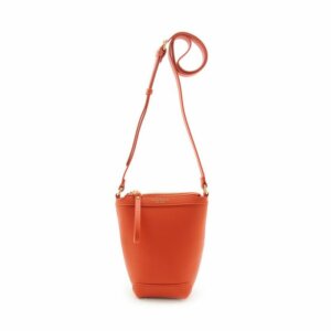 FIRANO方型底皮革斜/肩背包(亮橘色)