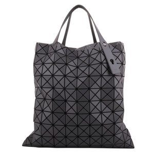 BAO BAO 幾何方格10x10手提肩背包(木炭灰)霧面
