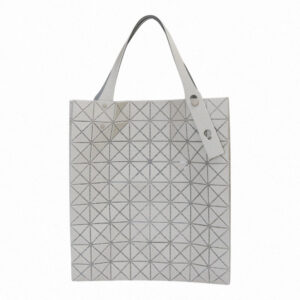 BAOBAO-皮質幾何方格側凹折8X9 提包(霧面奶油米)