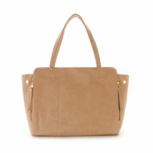 FIRANO 側邊拉鍊手提肩背包(淺褐色)