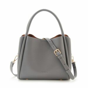 FIRANO 曲線皮革兩用包(泥灰色)