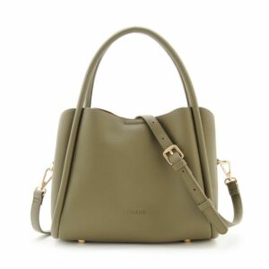 FIRANO 曲線皮革兩用包(卡其綠)