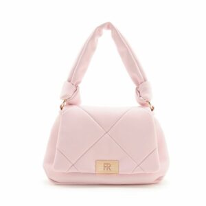 FIRANO  絎縫方形手提包(淺粉色)