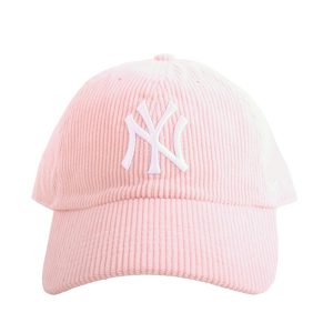 NEW ERA-白繡線 47章女款燈心絨棒球帽/卡其米