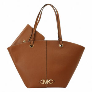 MICHAEL KORS-牛皮革附手拿包扇形肩背托特包(駝咖)