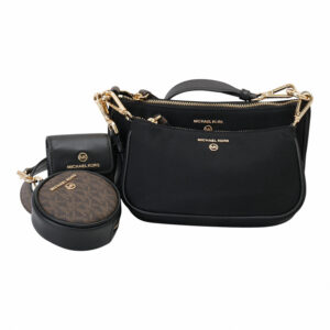 MICHAEL KORS-附AirPods包 & 零錢包可拆手拿包尼龍斜背包(黑)