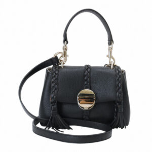 CHLOE-小牛皮迷你翻蓋二用包(黑)