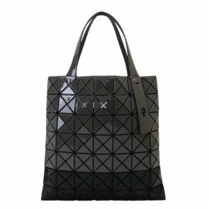 BAO BAO-雙色幾何方格7x7手提包(木炭灰x黑灰底)